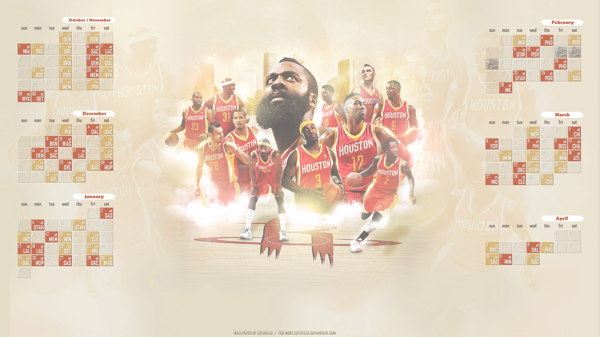 Houston Rockets Schedule Wallpaper Basketball