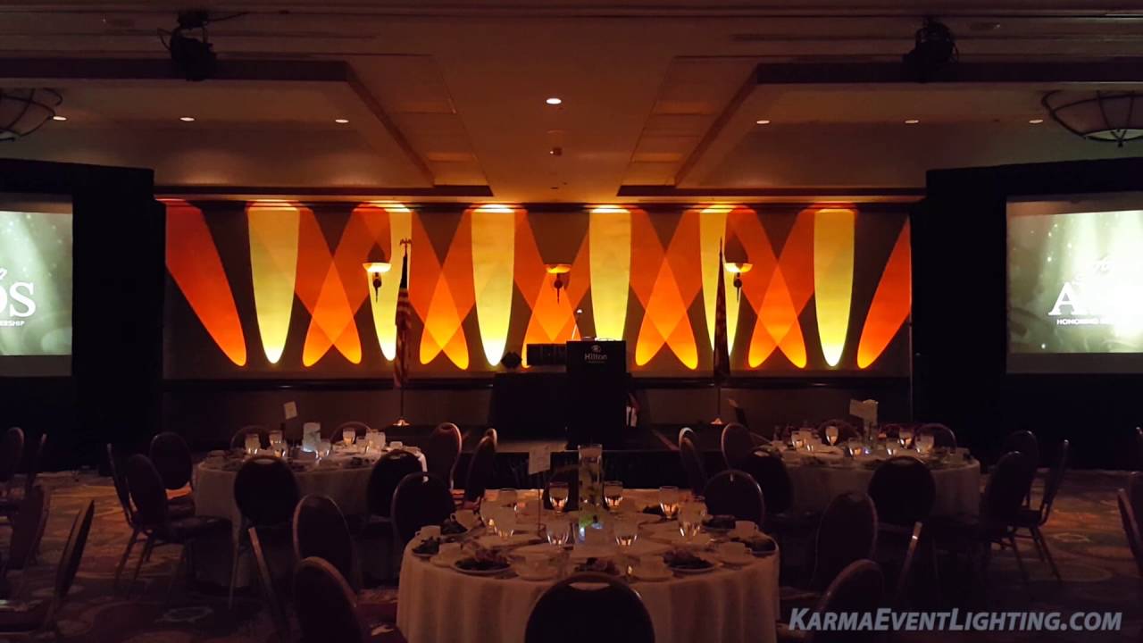 Slim Beam Uplighting For Stage Backdrop By Karma Event Lighting