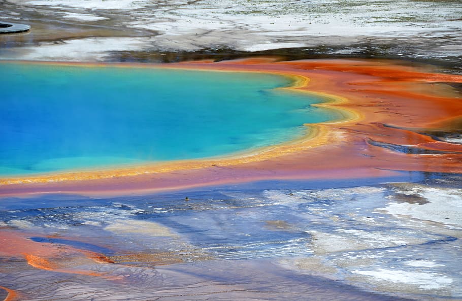 HD Wallpaper Body Of Water Surrounded By Sands Grand Prismatic