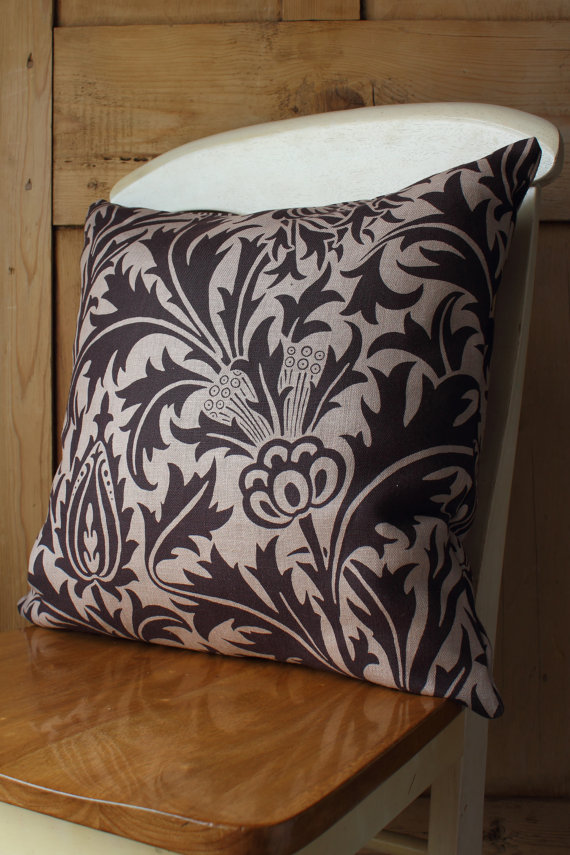 William Morris Thistle Linen Cushion Cover By Themorrisroom