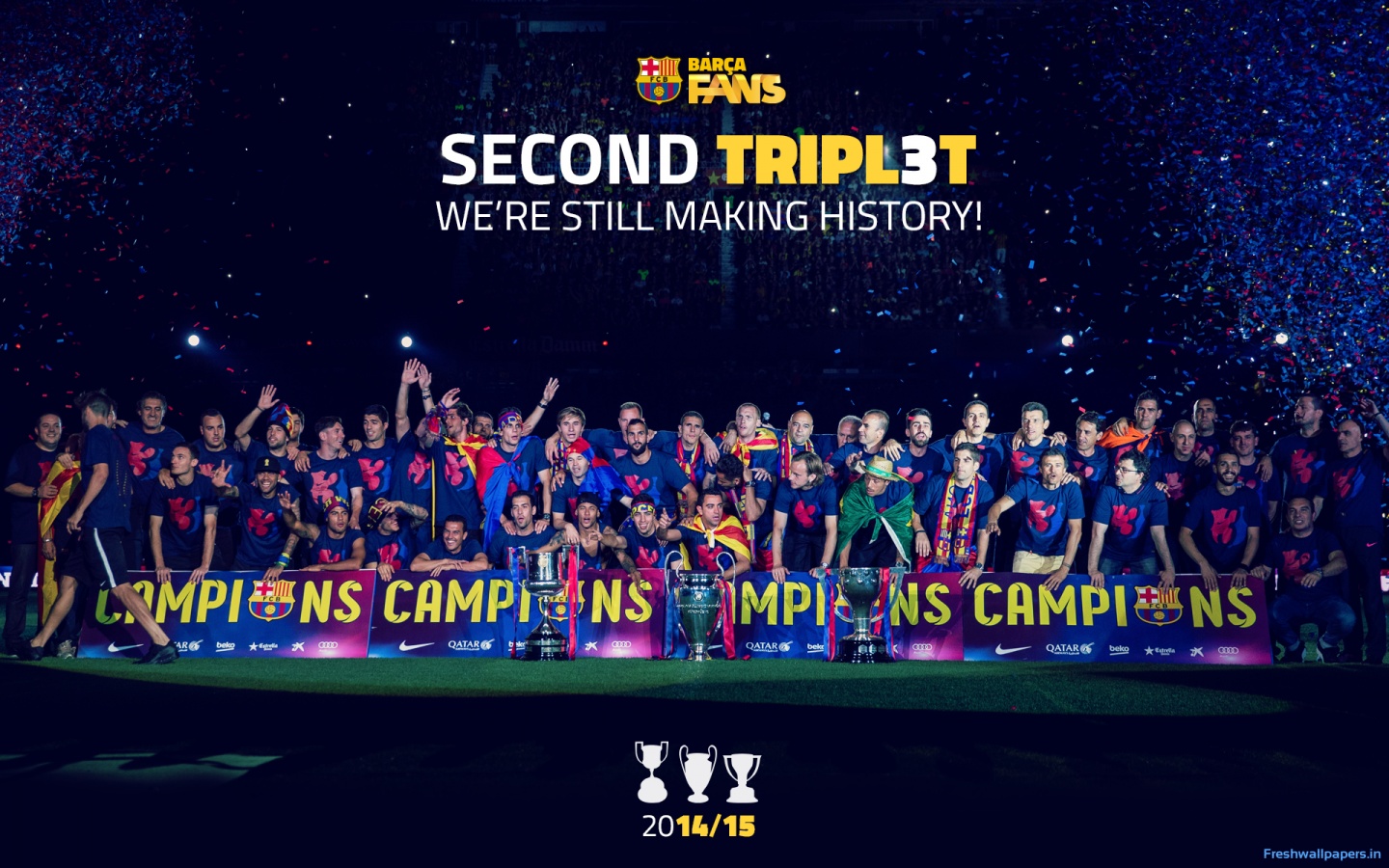 FC Barcelona 2014 2015 Winners UEFA Champions League wallpapers
