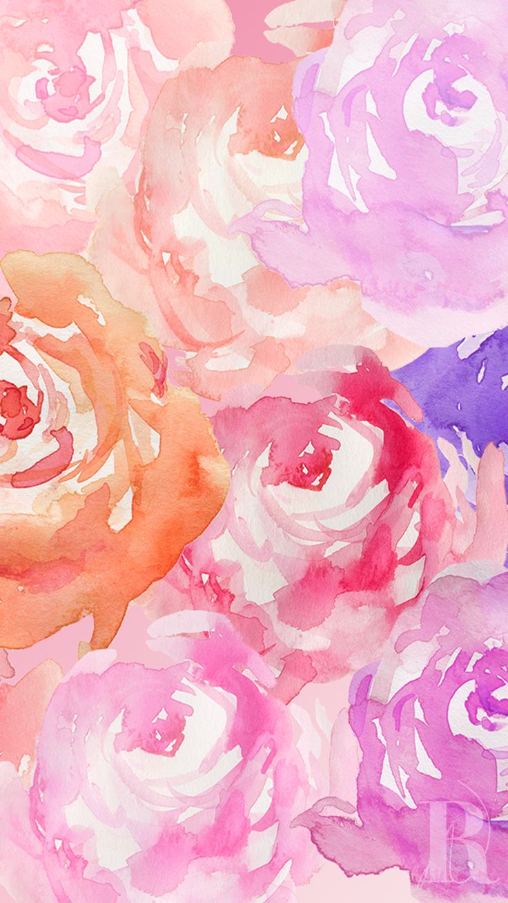  wc Screen Savers Pinterest Peonies Wallpapers and Watercolour 736x1307