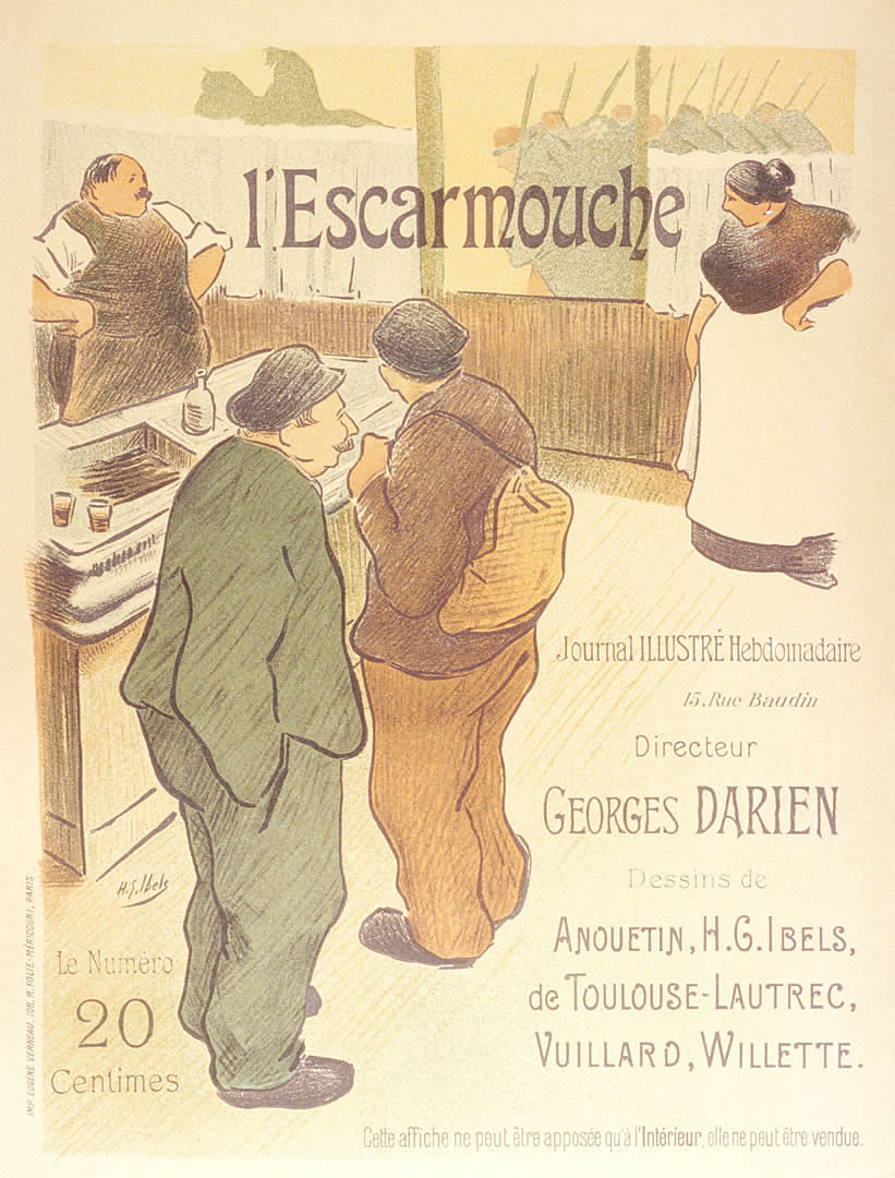 Escarmouche Vintage European Fine Art Posters Wallpaper Image