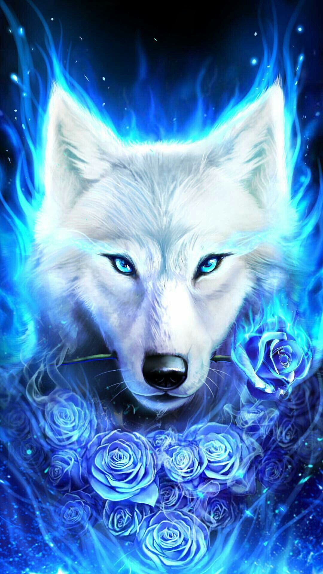 Fire And Ice Wolf Wallpaper On