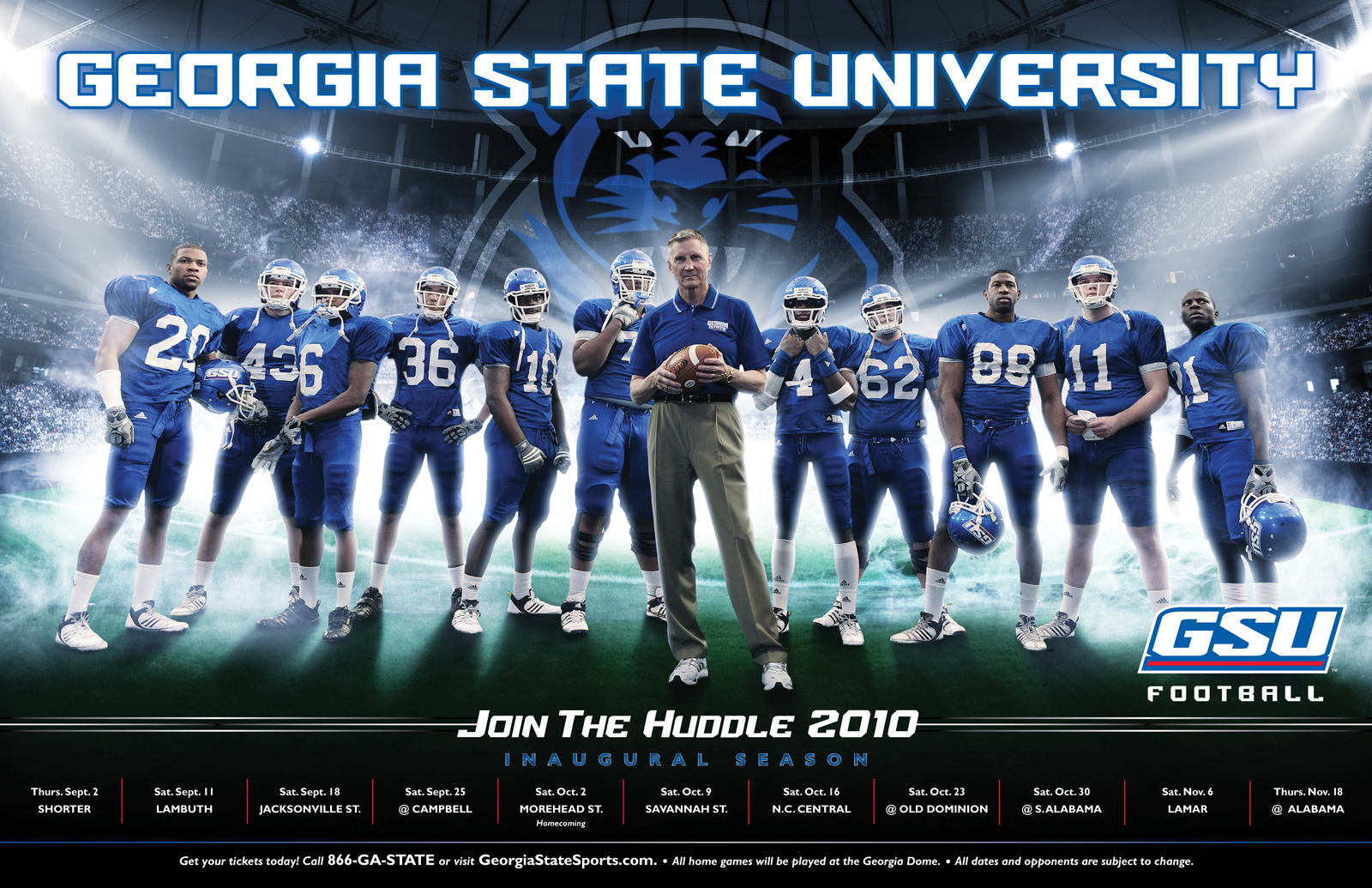 Free Download 2010 Football Poster Available As Wallpaper Georgia State