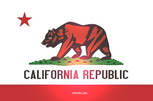 California Republic Flag Background