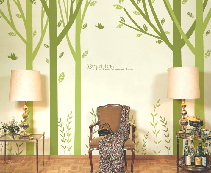 Wall Decals Stickers For Rooms Forest Tour Inch Large Tree