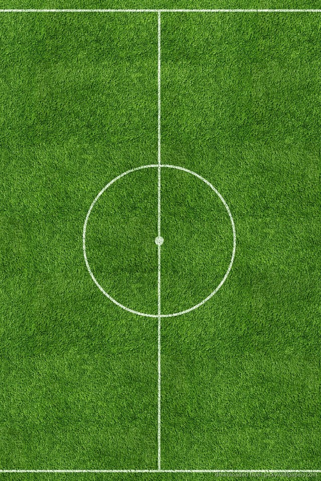 Soccer Field iPhone Wallpaper Schematic Green