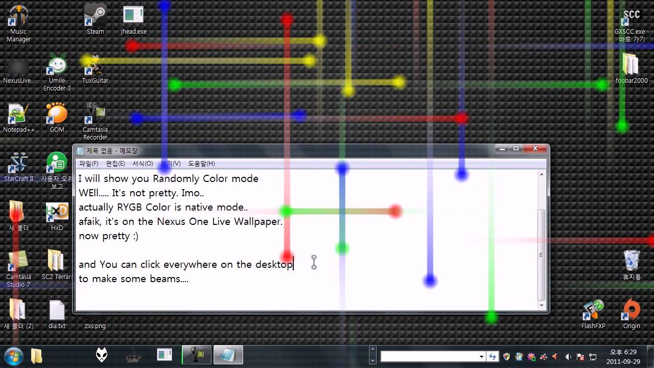 Nexus Live Wallpaper On The Windows Desktop