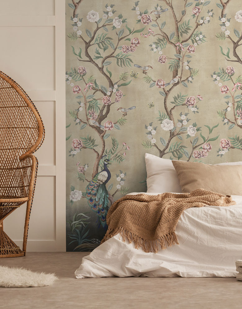 Chinoiserie Chic Wallpaper Murals Get The Vintage Floral Look By