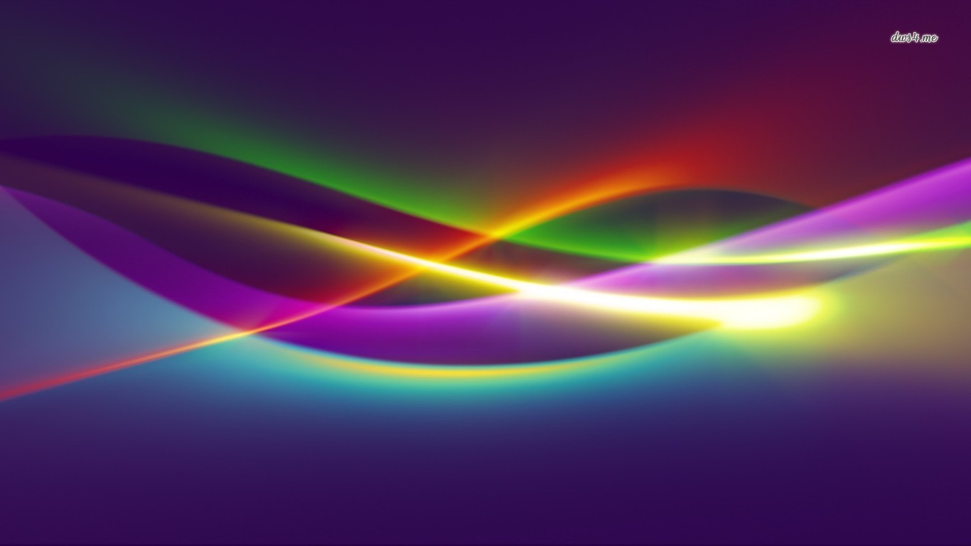 Fluorescent waves wallpaper   Abstract wallpapers   9446 1366x768