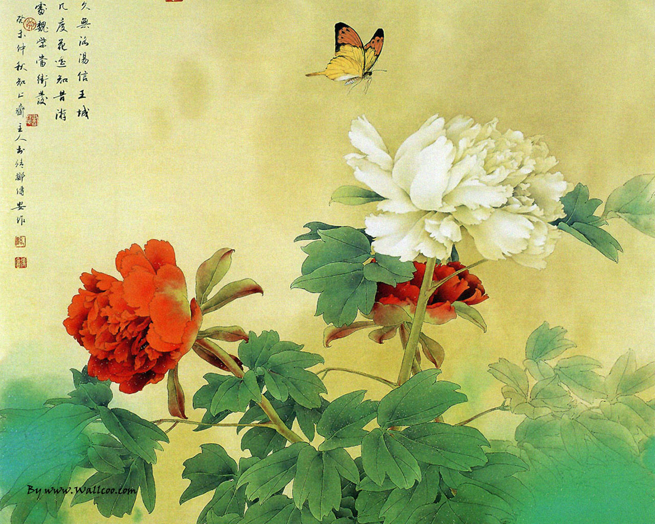 Chinese Paintings Gongbi Flower And Bird