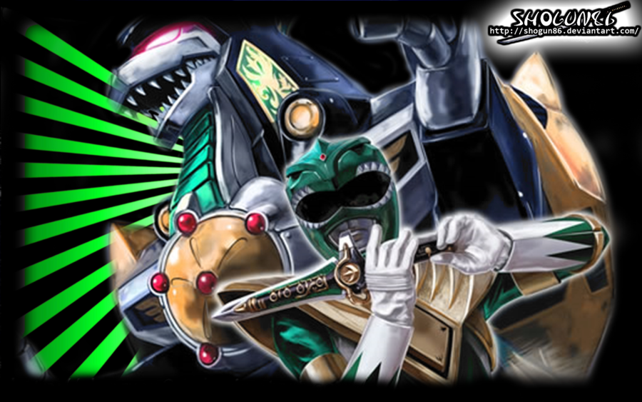 Green And White Ranger Wallpaper Dragon By
