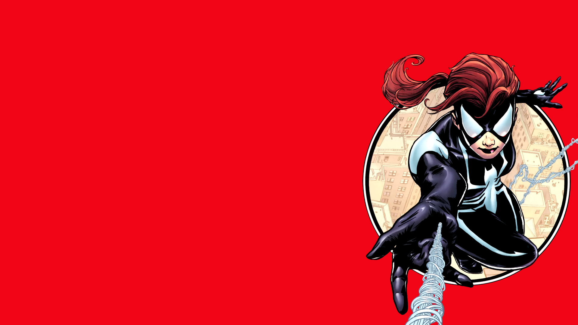 marvel comics simple background red spider woman HD Wallpaper of