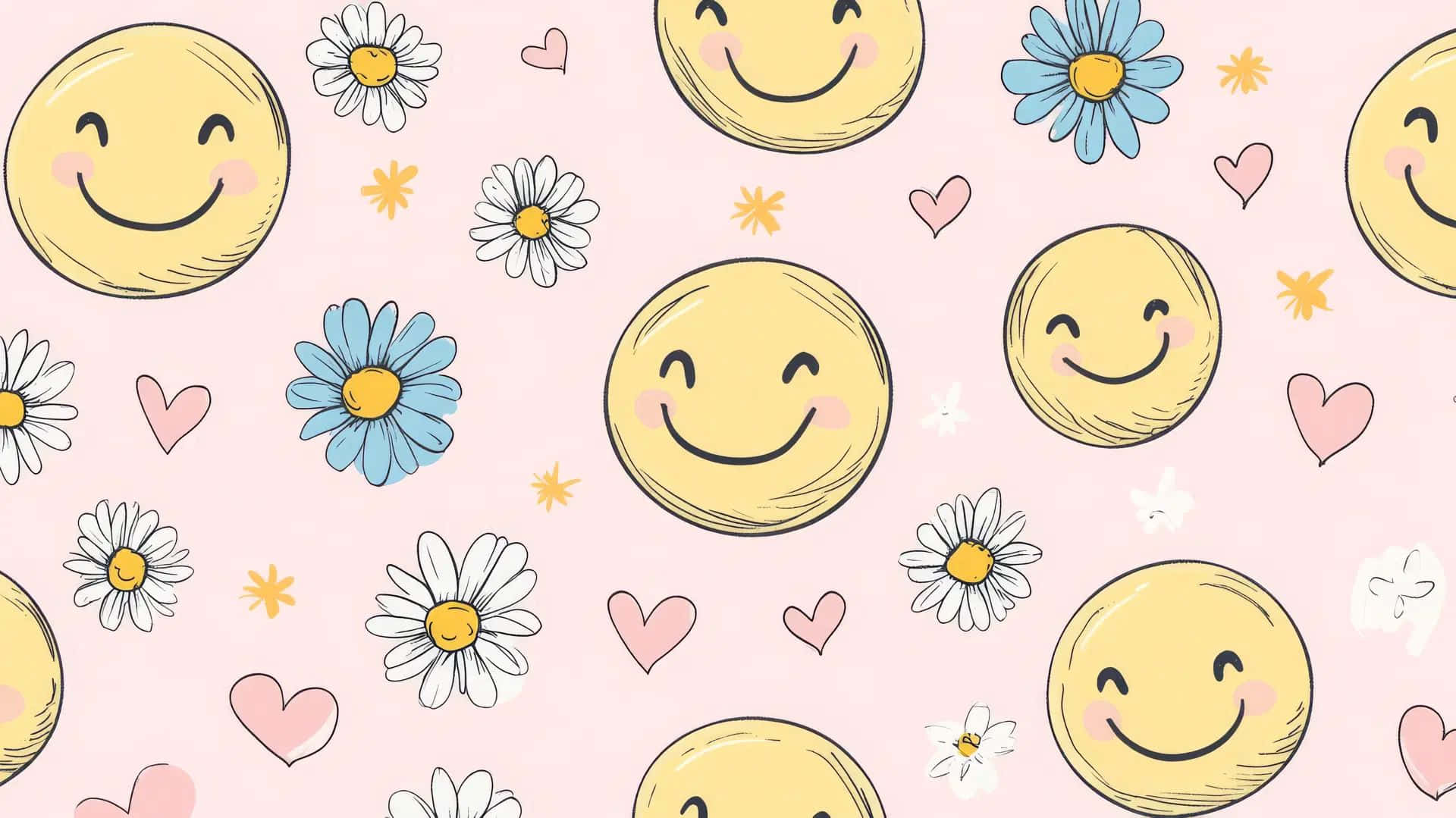 Preppy Smiley Aesthetic Wallpaper