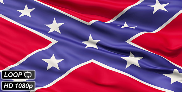 Confederate Battle Flag Close Up   Motion Graphics VideoHive 590x300