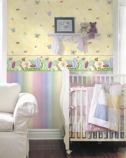 Butterfly Print Nursery Wallpaper Design Ideas