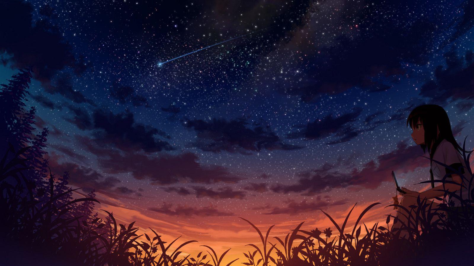 A Sky Full of Stars Scenery wallpaper Sky anime Anime scenery
