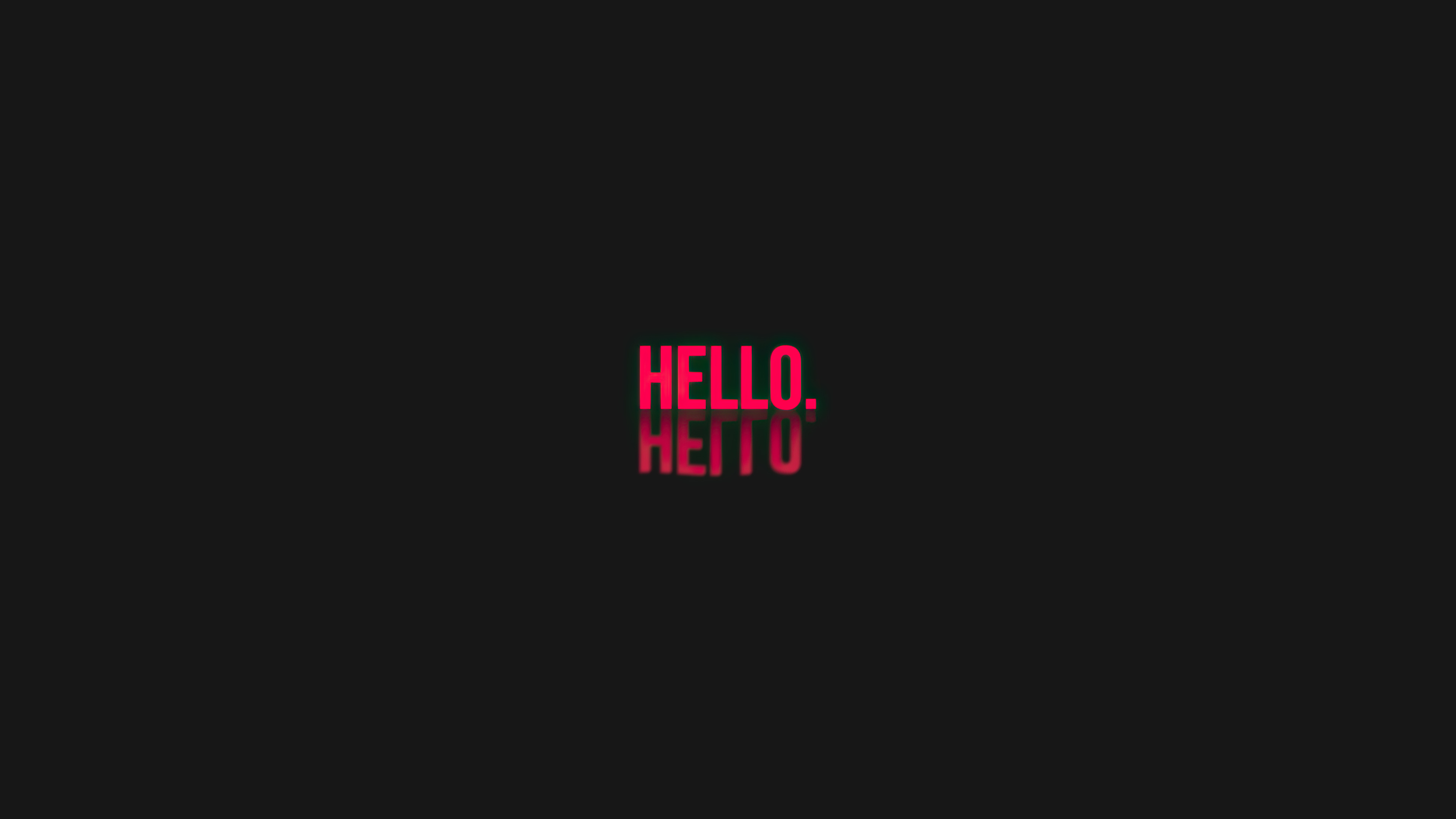 Hello Typography Dark 4k Wallpaper HD