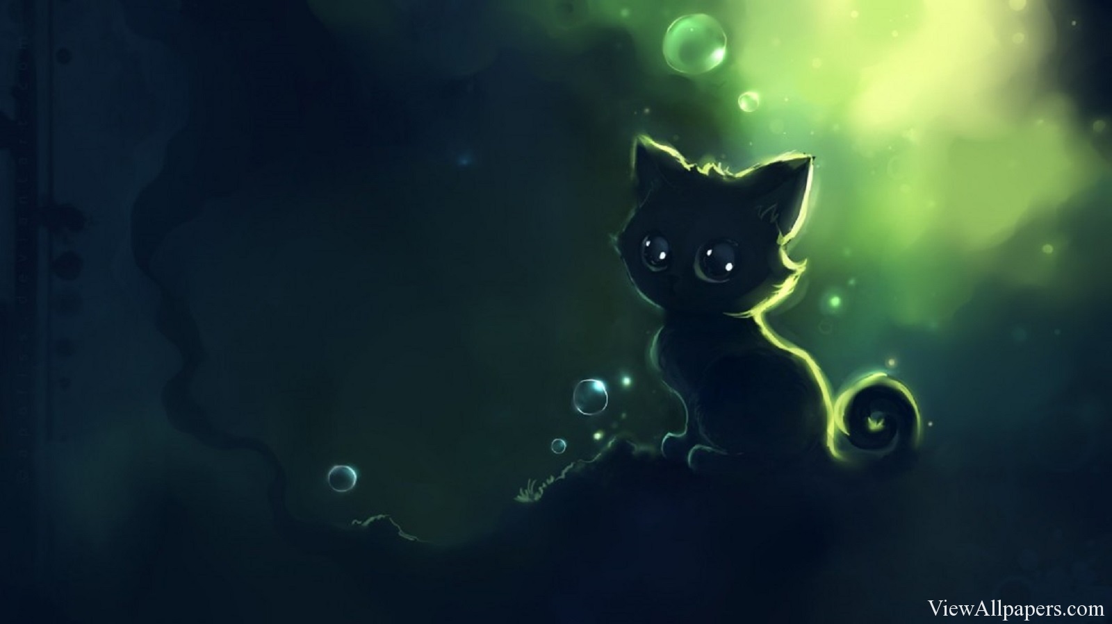 Anime Alone Cat Wallpaper Hd