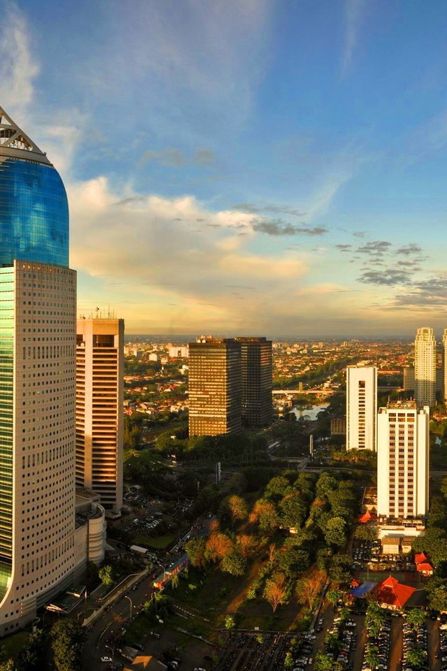 Wallpaper Cityscapes Indonesia Cities Skyline Jakarta