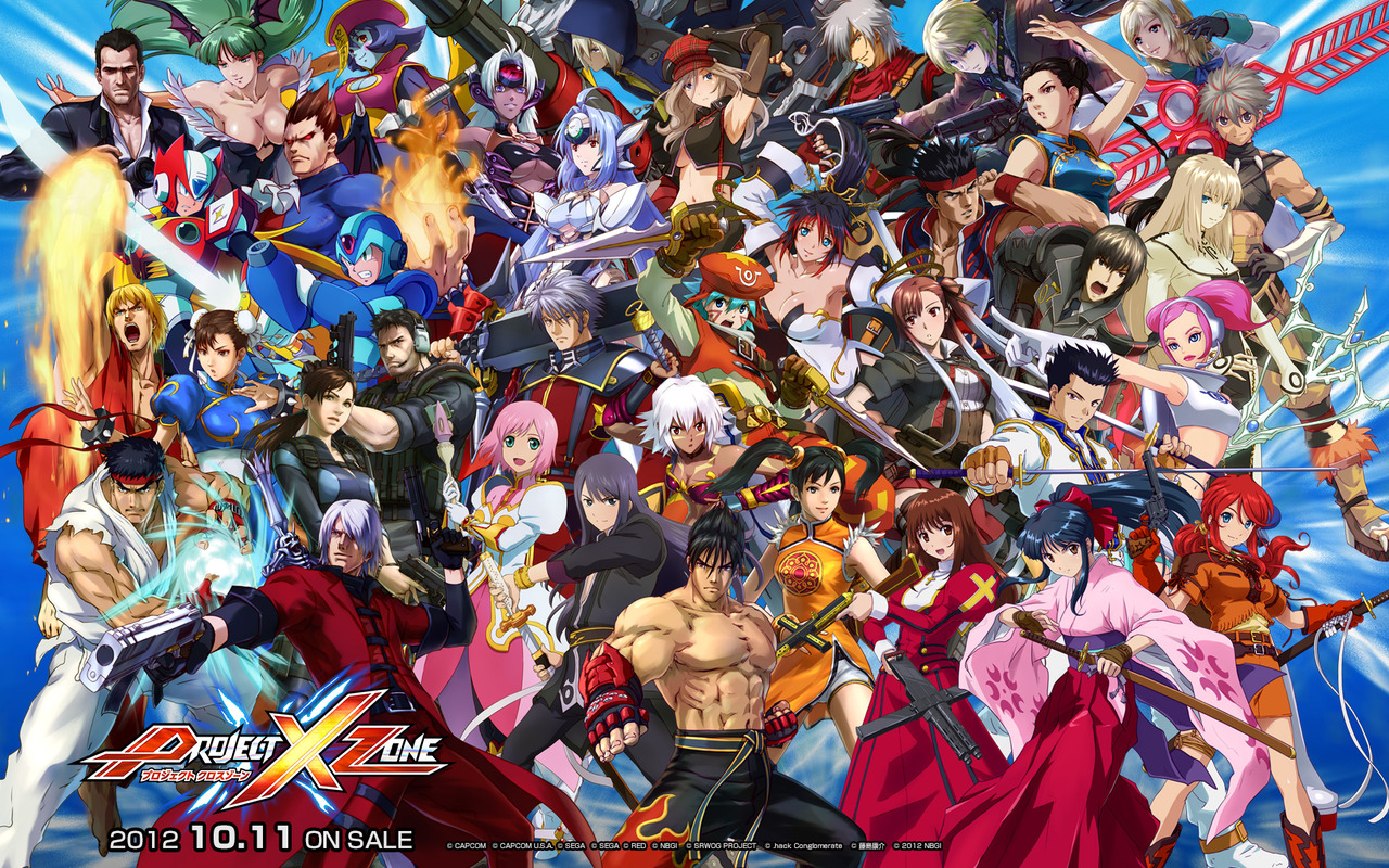 Project X Zone Wallpaper Is Loaded With Characters Perhaps Overloaded