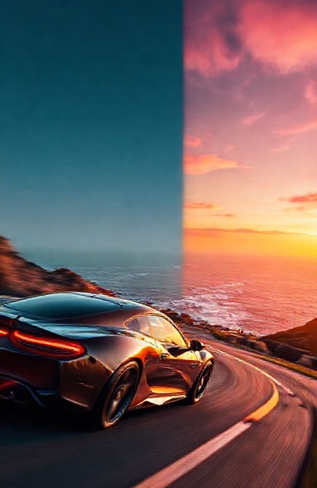 Dual Monitor Car Wallpaper