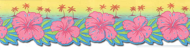 Kids Tropical Flowers Die Cut Colourful Wallpaper Border Tw38033db