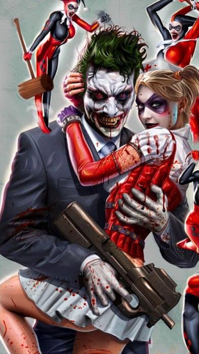 Joker N Harley Quinn iPhone Wallpaper