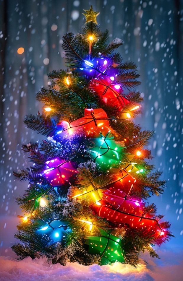 Blinking Christmas Lights Wallpaper