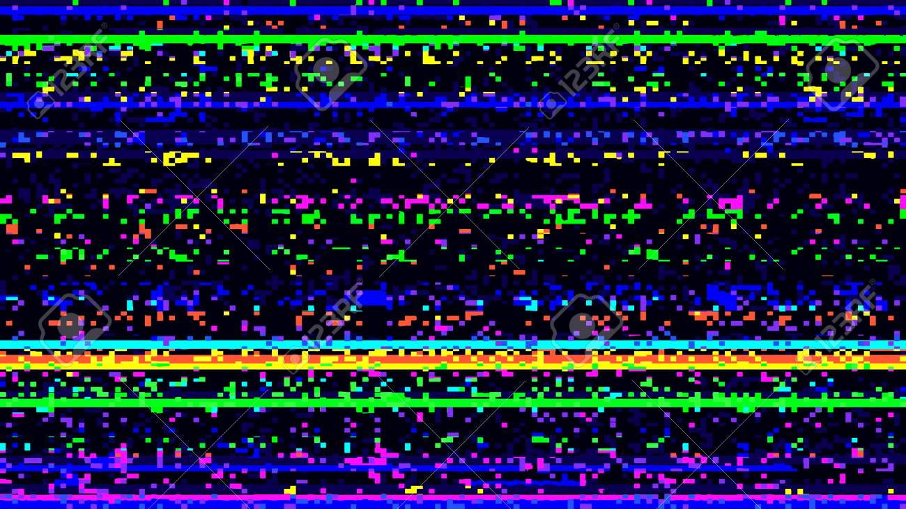 Glitch Background Computer Screen Error Digital Pixel Noise