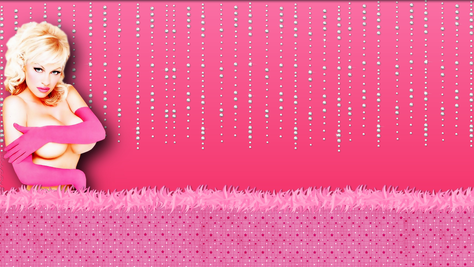Pretty In Pink Background Pamela Anderson