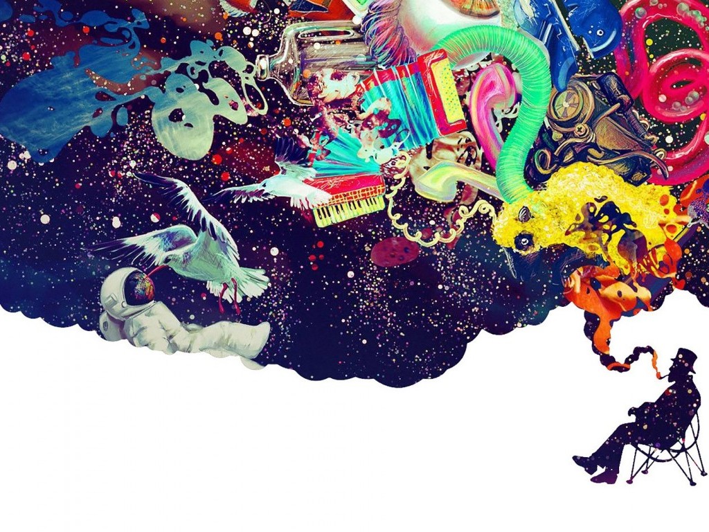 Imaginary Foundation Astronauts Colors Creativity Dreams Wallpaper