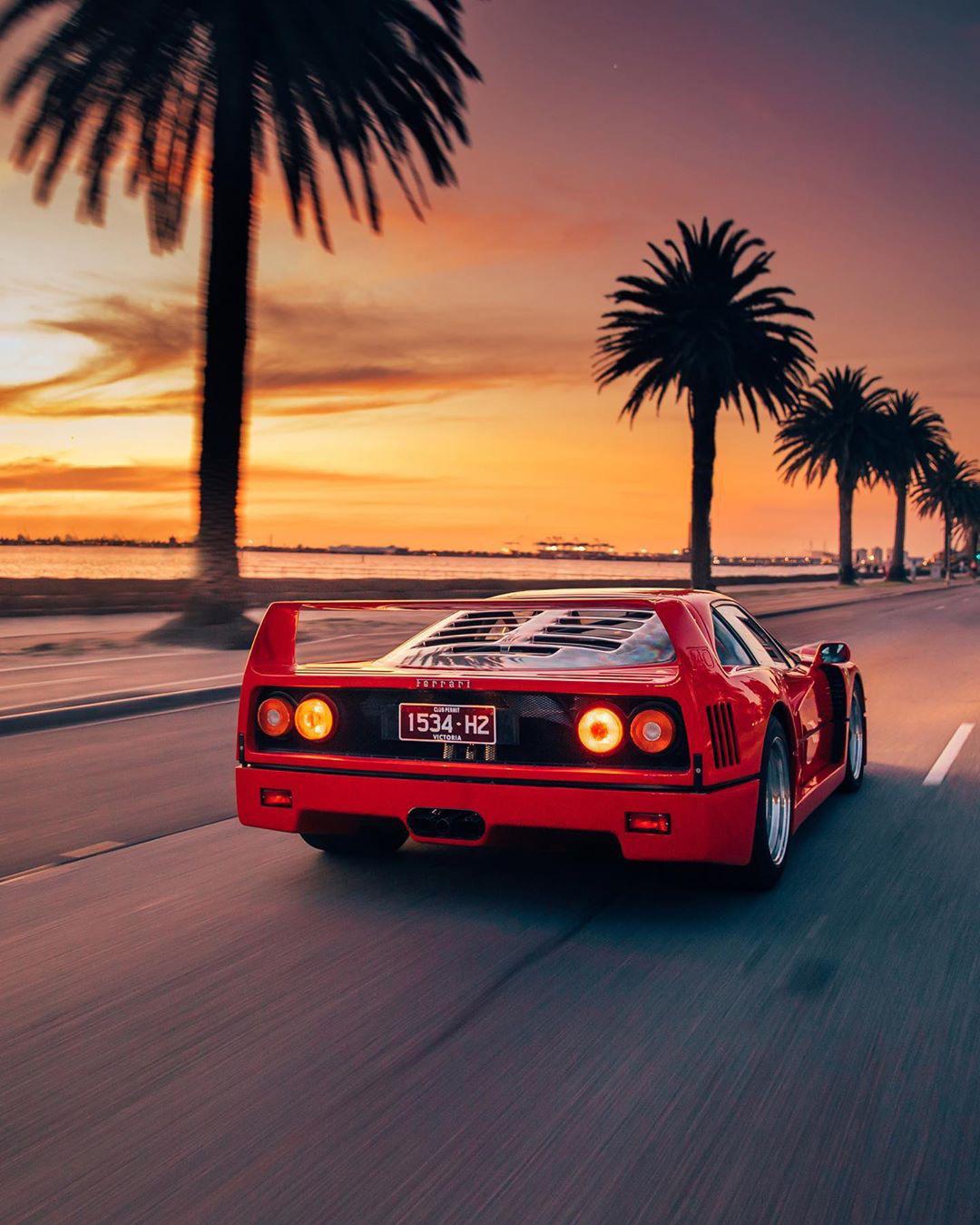 Bonvier Sunset Drive With Ferrari F40