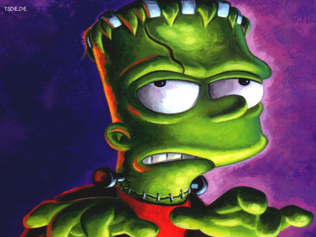 My Wallpaper Cartoons Simpsons Bart Frankenstein