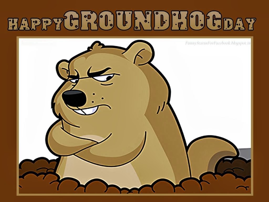 Happy Groundhog Day Cartoon Wishes Angry Clipart Ecard Cards