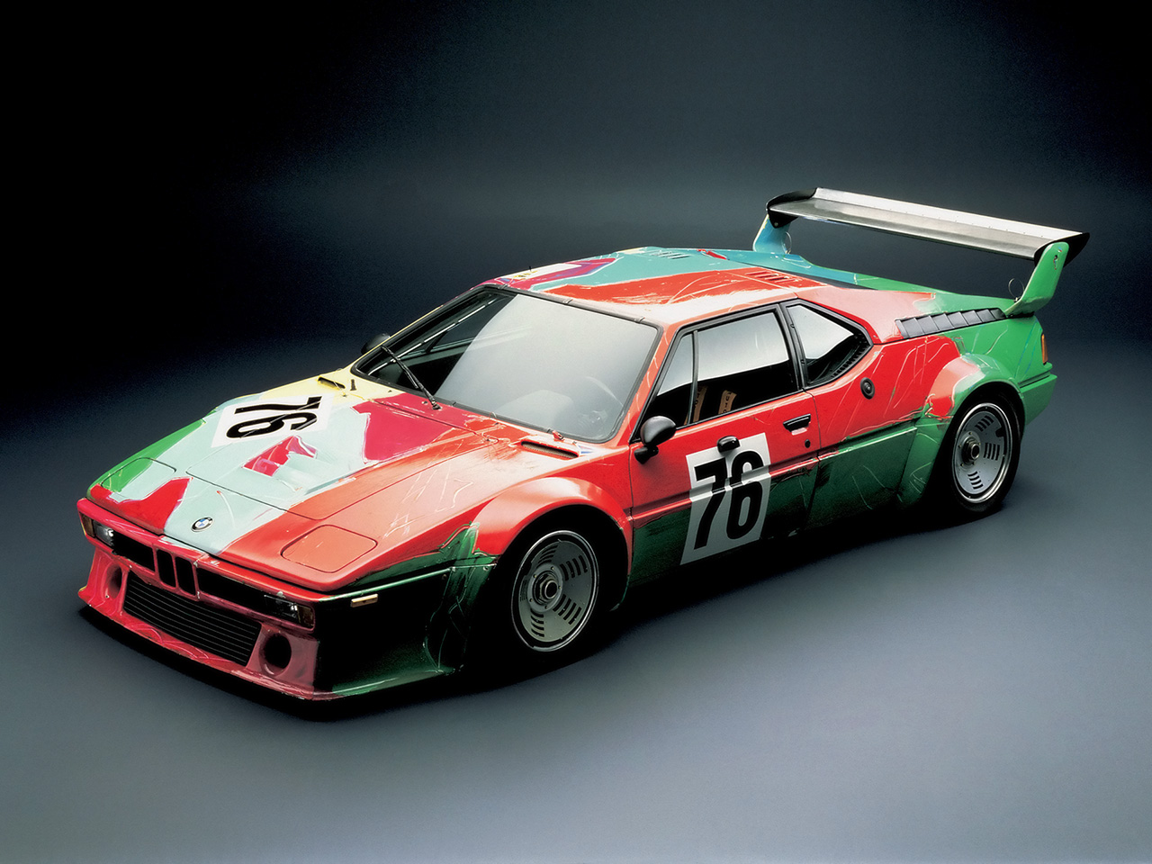 Bmw M1 Art Car By Andy Warhol Front And Side Wallpaper