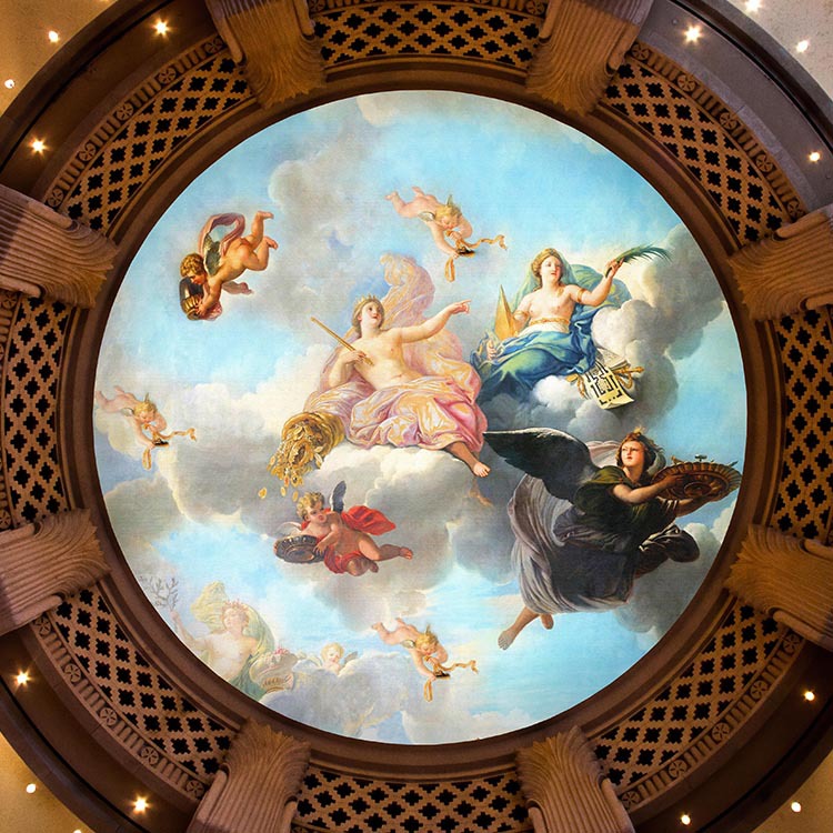 3d European Painting Wallpaper Elegant Goddess Angel Ceiling Murals