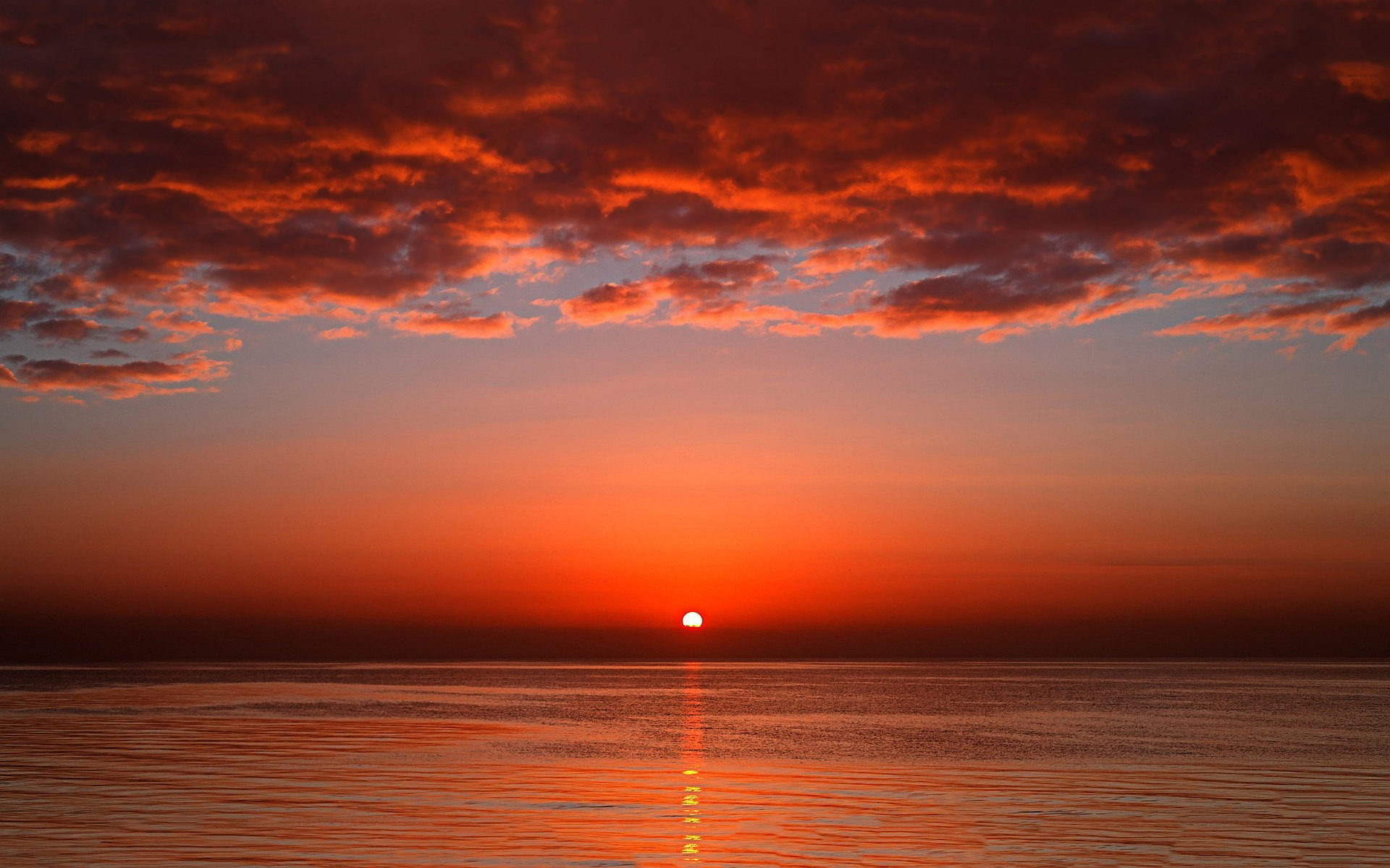 Ocean evening sunset wallpaper 1920x1200 31204
