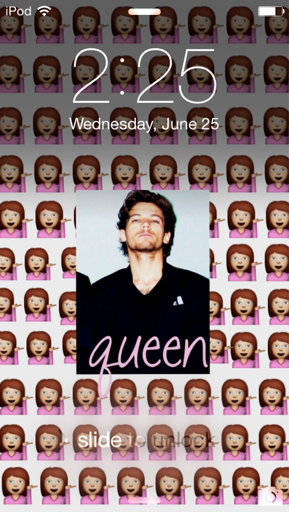 Sassy Queen Louis Tomlinson Lock Screen With Emoji Background