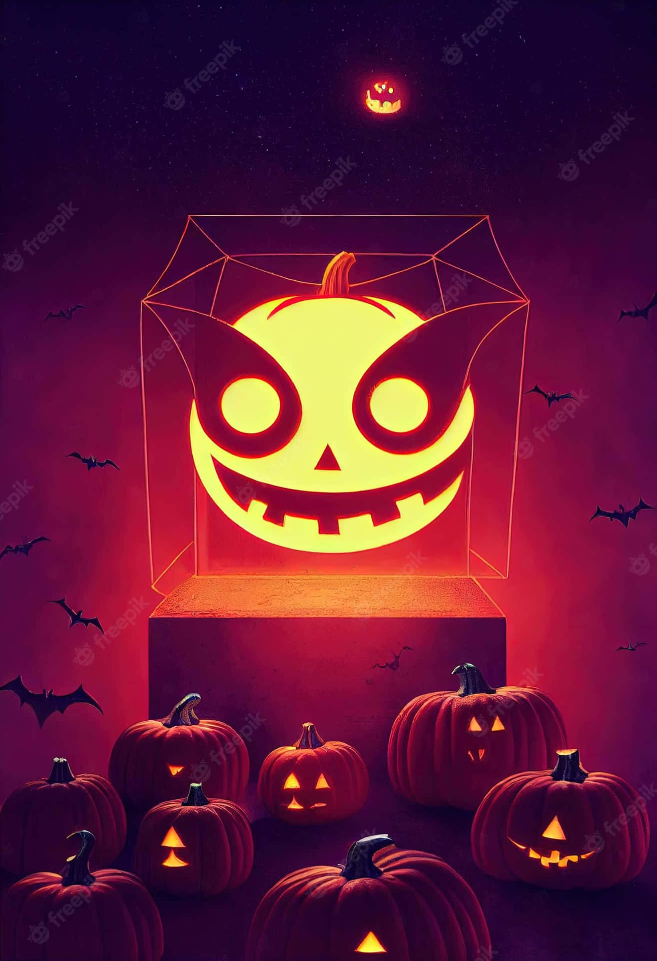 Neon Halloween Wallpaper