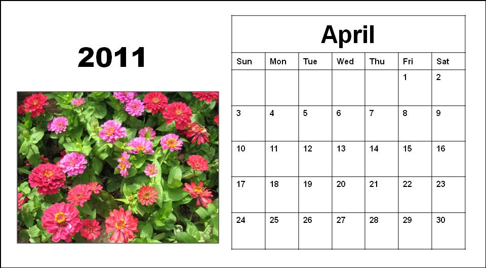 April Calendar Wallpaper