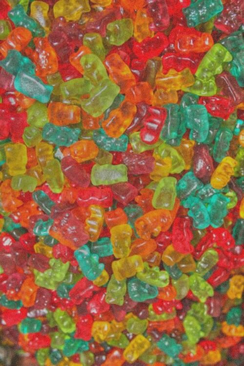 Cute Yummy Gummy Bears Patterns And Background
