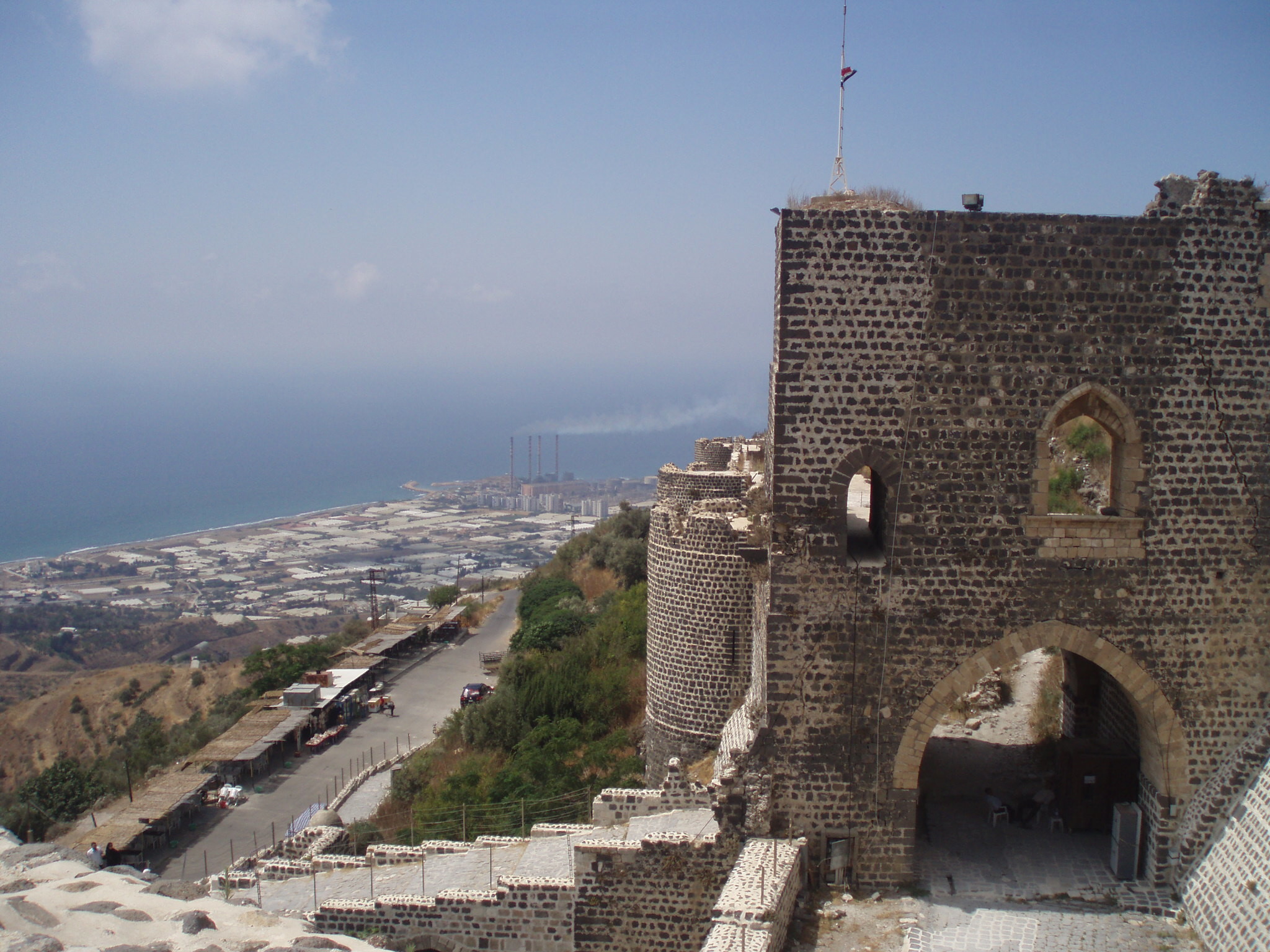 A historic fortress in Syria overlooking the Mediterranean coast