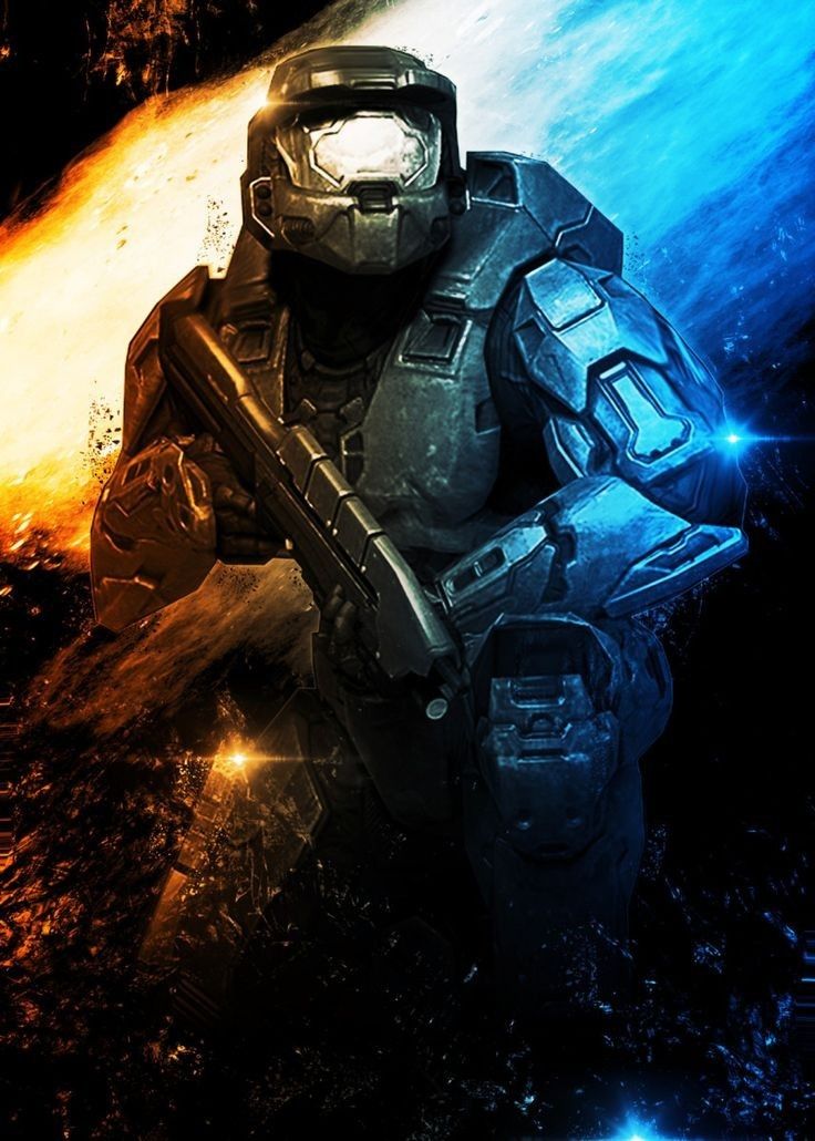 Master Chief Halo Poster Background Spartan