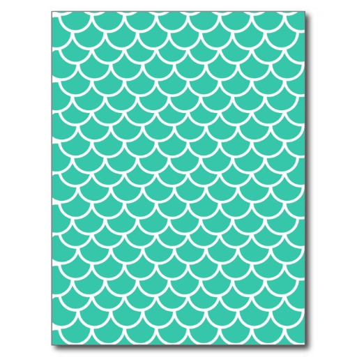 Mermaid Scales Background Aqua Blue Fish Scale Pattern