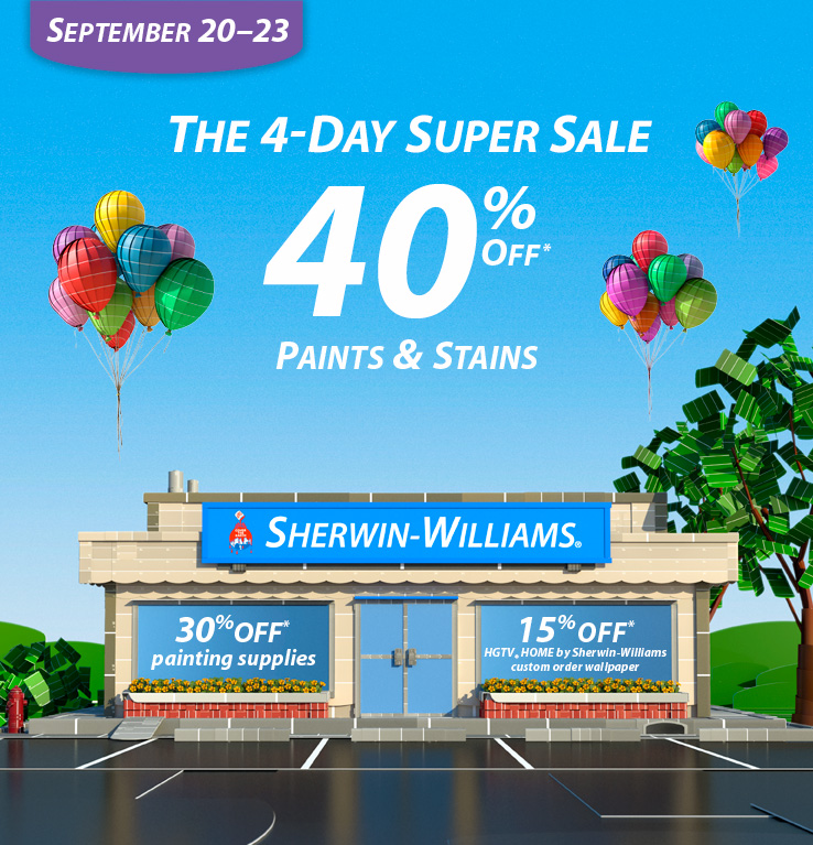 Sherwin Williams Super Sale Off Paints Stains Until Sept