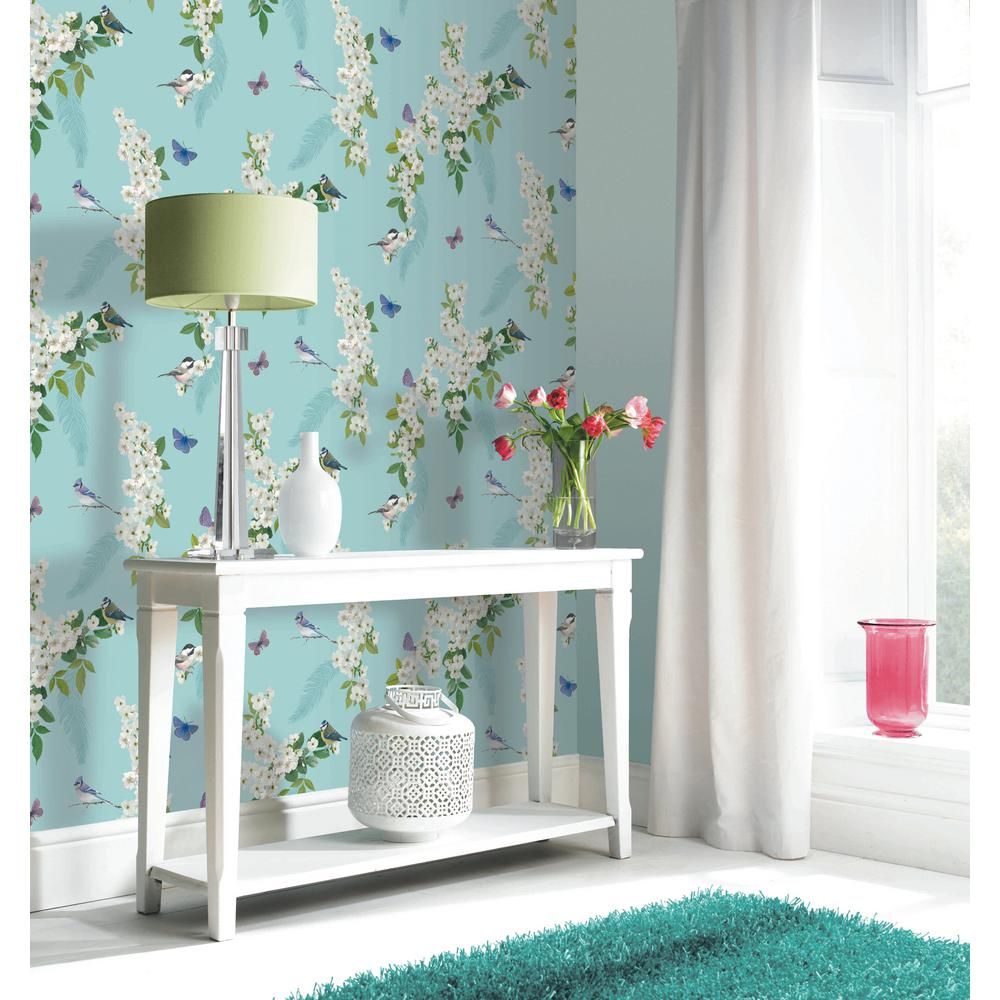 Arthouse Mitzu Duck Egg Un Pasted Wallpaper Products