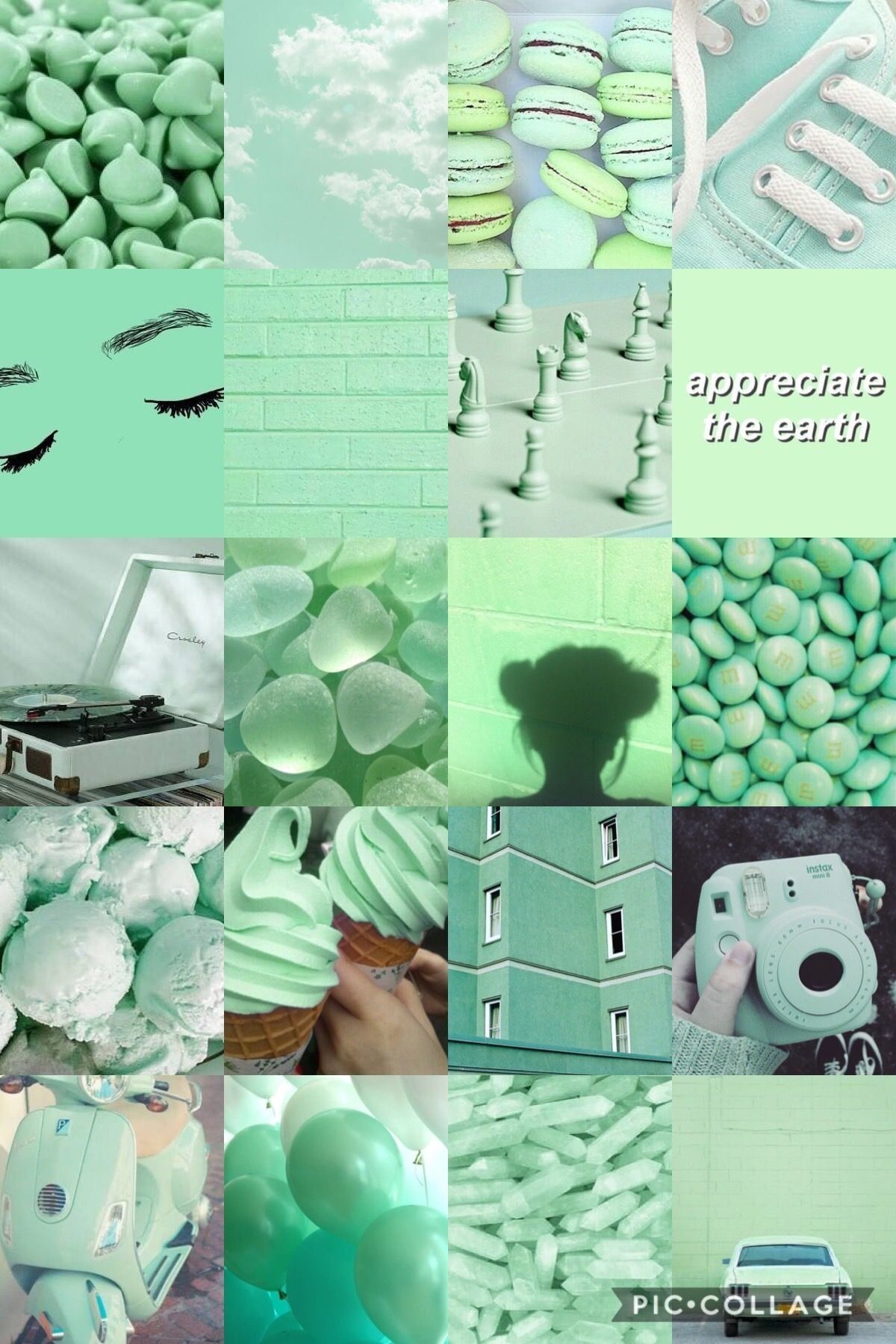 Y  mint green aesthetic heart HD phone wallpaper  Pxfuel