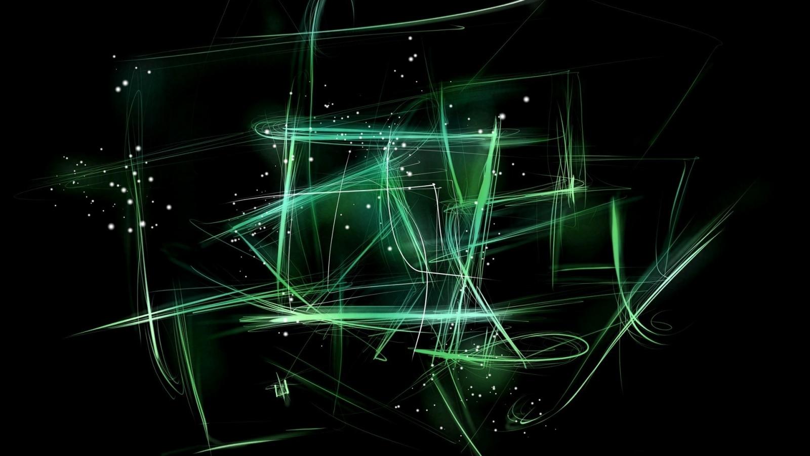 Abstract Black Green HD Pixel Popular